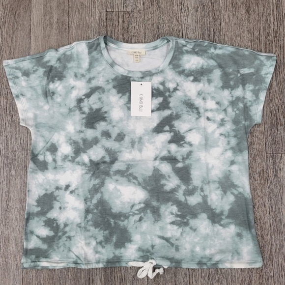 NWT Como Blu 2 PC Short Sleeve Top/Jogger Set Size 2X Green Camo - Picture 2 of 3